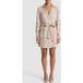 GUESS Britney Wrap Ls Shor Geometric Monogram B Taille: 46 | Robes chemise Outlet | Femmes | Beige