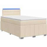 Maison Exclusive - Lit Boxspring avec matelas crème 120 x 190 cm tissu