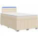 Maison Exclusive - Lit Boxspring avec matelas crème 120 x 190 cm tissu