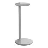 Flos Oblique 09.8301.AH LED-tafellamp, aluminium, glanzend, 3000 K, 15,5 x 35 cm, grijs