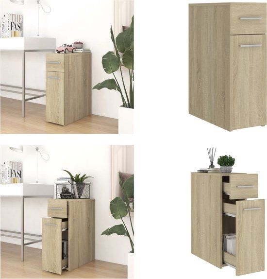 vidaXL Apothekerskast Sonoma Eiken 20x45,5x60 cm