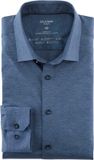 OLYMP No. Six 24/Seven super slim fit overhemd - tricot - bleu moyen - facile à repasser - tour de cou : 37