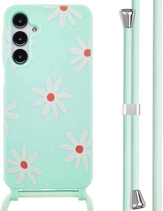 imoshion Hoesje - Geschikt voor Samsung Galaxy A16 (4G) / A16 (5G) - Siliconen design hoesje met koord - Green Flower Distance