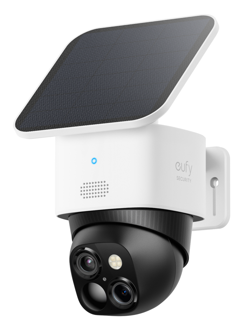 Eufy SoloCam S340 - Draadloze 3K IP-beveiligingscamera voor Binnen & Buiten met Dual-lens, 360° dekking, AI-bewegingsdetectie, en Zonnepaneel