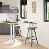 Pieds de table de bar en U, 2 pièces, blanc, 50 x (100-101) cm, acier