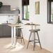Pieds de table de bar en U, 2 pièces, blanc, 50 x (100-101) cm, acier