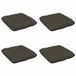 vidaXL Coussin d'assise VIANEN 4 pc 100% Polyester Anthracite 60 x 60 x 12 cm
