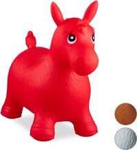 Relaxdays Skippy dier paard - skippydier - skippyball - skippybal paard - 50 kg - kinderen rood