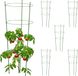 Relaxdays plantensteun set van 6 - metaal - kunststof - 76 cm - groen