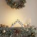 vidaXL Pont de bougies de Noël 7 LED Blanc chaud 39,5 x 5 x 29 cm