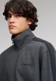 Superdry Satin Applique Track Top Heren S Charcoal Marl