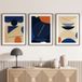 LUMALÉA Lot De 3 Affiches / Posters Triptyque - Formes Géométriques - 3 Affiches - 60x80 Cm (cadres Non Fournis) - Bordure Noire