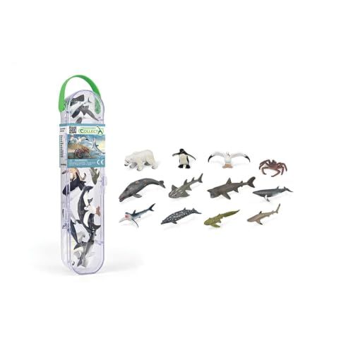Collecta - Tube mini zeedieren - 12 minifiguren - +3