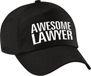 Bellatio Decorations Awesome lawyer pet / cap zwart voor volwassenen
