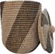 Casa Moro Panier à linge avec couvercle – herbe marine – 65 litres – naturel noir blanc