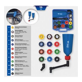 Brilliant Tools Master Olievultrechterset met Draaibare Gebogen Arm, 15-dlg