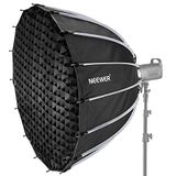 NEEWER 47,2inch/120cm Parabolic Softbox Quick Set-up Quick Folding, met Diffusers/Honingraat Grid/tas, Compatibel met Aputure 120d Light Dome Godox sl60w NEEWER RGB CB60 en andere Bowens Mount Lights