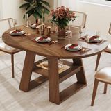 STILVORA Uitschuifbare Eettafel - Walnootkleur