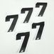 UFO Autocollant sticker Auto Numero 7 noir 130x95mm