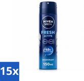 NIVEA MEN Vaporisateur Fresh Active 150 ml (15 stuks)