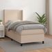 vidaXL Boxspringbed met matras, kunstleer, cappuccinokleurig, 90x200 cm