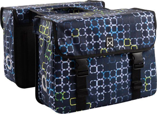 Cyber Dubbele Fietstas Zwart - 36L - Achter - Polyester