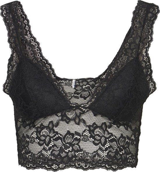 Pieces Bralette kant - Lace BraTop - Zwart - L - Vrouwen