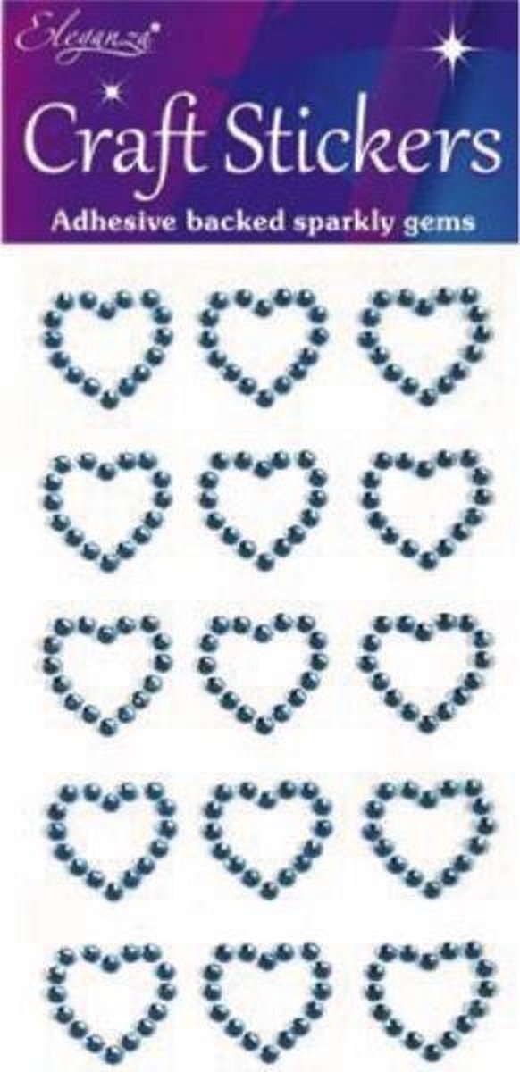 Oaktree UK Open Heart Stickers, Blauw, 1
