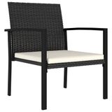 VidaXL Tuinstoelen 2 stuks Polyrattan Zwart/Crème