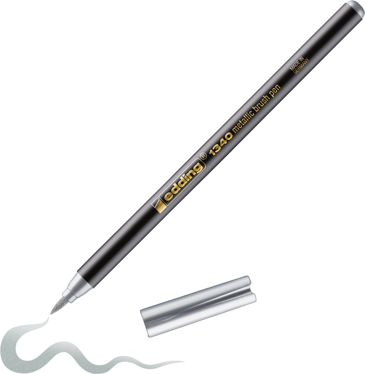 Edding 1340 brushpen zilver