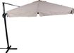 Lesliliving Zweefparasol Virgo 350cm rond Ecru inclusief voet