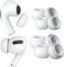 MMOBIEL 4 Paires d'embouts d'oreilles de remplacement pour AirPods Pro Gen 1 & 2 - Embouts d'oreilles en silicone antidérapants avec trou de réduction du bruit, étui de rangement portable et s'adaptent à l'étui de chargement – 2x S, 2x M – Blanc