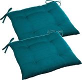 Hespéride Set van 6x stoelkussens - groen - 40 x 40 cm