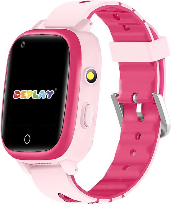 DEPLAY 4G KidsWatch - Smartwatch voor Kinderen - Roze - GPS, Hartslagmeter, Videobellen & Simkaart