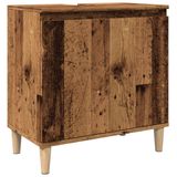 vidaXL Wastafelkast 58x33x60 cm bewerkt hout oud houtkleurig