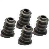 Wagner QuickClick® kunststof glijders, meubelglijders, stoelglijders, set van 4, basis zwart, om in te steken, 4x basis, kunststof, SMART - diameter Ø 18/22 x 3/9/25 mm, helling 18 ° - Made in DE -