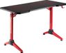 Maclean Gaming table avec éclairage de fond LED RVB réglable, porte-boissons et casque - 120cm