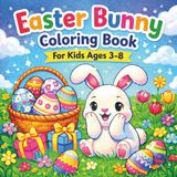 Easter Bunny Coloring Book For Kids Ages 3–8