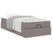 vidaXL Bedframe with Mattress 2-piece Taupe Fabric