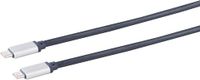 3x 1aTTack.de 3x 2m USB-C aansluitkabels, 3.1, 2m vergulde contacten, blauwe textielmantel