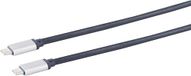 3x 1aTTack.de 3x 2m USB-C aansluitkabels, 3.1, 2m vergulde contacten, blauwe textielmantel