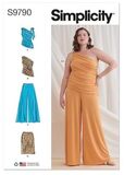 SIMPLICITY SS9790W2 Women's Knit Top, Pants and Skirt W2 (20W-22W-24W-26W-28W)