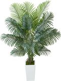 VEVOR Kunstmatige Areca Palm 1,8m Kunstpalm met Witte Pot