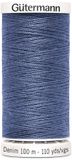 Gütermann Denim 100 m - 6075 Blauw Polyester Naaigaren