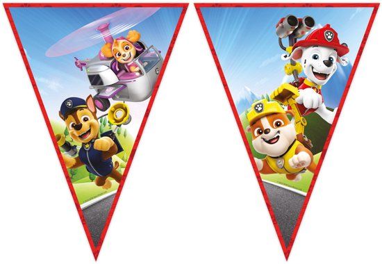Top1Toys Paw Patrol Vlaggenslinger feestdecoratie voor kinderen verjaardag