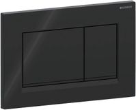 Geberit Sigma30 Bedieningspaneel - Glans Zwart/Mat Zwart - RVS