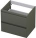 INK - Onderkast 2 Laden Greeploos Gelakt 45gr - 600x450x520 Mm - Mat Beton Groen