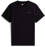 Tommy Hilfiger Tommy Jeans Cotton Round Neck T-shirt with Short Sleeves - Black