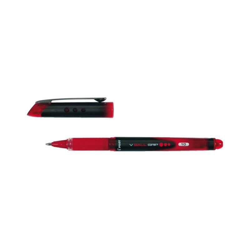Pilot Rollerpen v-ball grip vb10 rood 0.6mm
