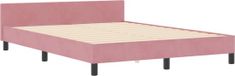 vidaXL Boxspring Bed met Hoofdeinde Roze 140 x 190 cm Fluweel